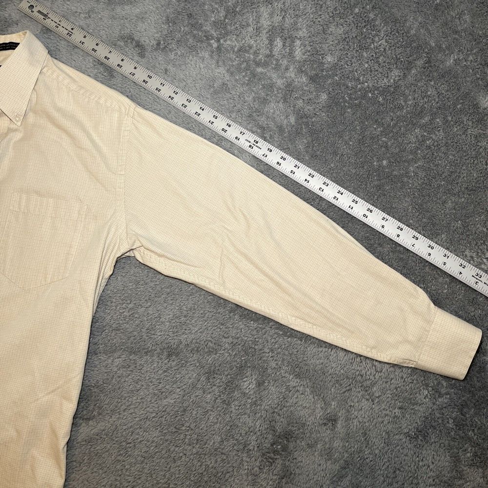 Barrington Mens Shirt Size 15.5 (32/33) Button Up Long Sleeve White Brown Shirt - Picture 10 of 16